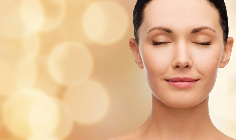 Beauty Treatments Woman with eyes closed